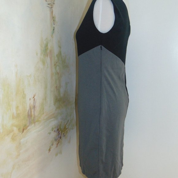 Y2K MAX AND CLEO colorblock GREY BLACK WHITE Wiggle Mini Sleeveless DRESS SZ 4 - Picture 9 of 11
